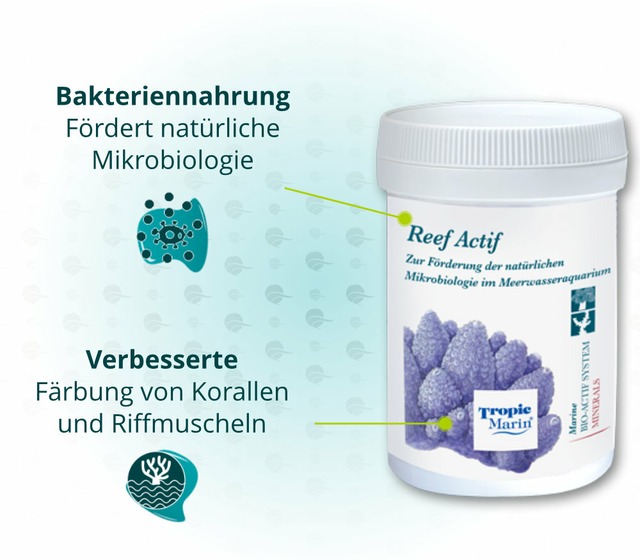 Dieses Bild zeigt die Vorteile von Tropic Marin Reef Actif